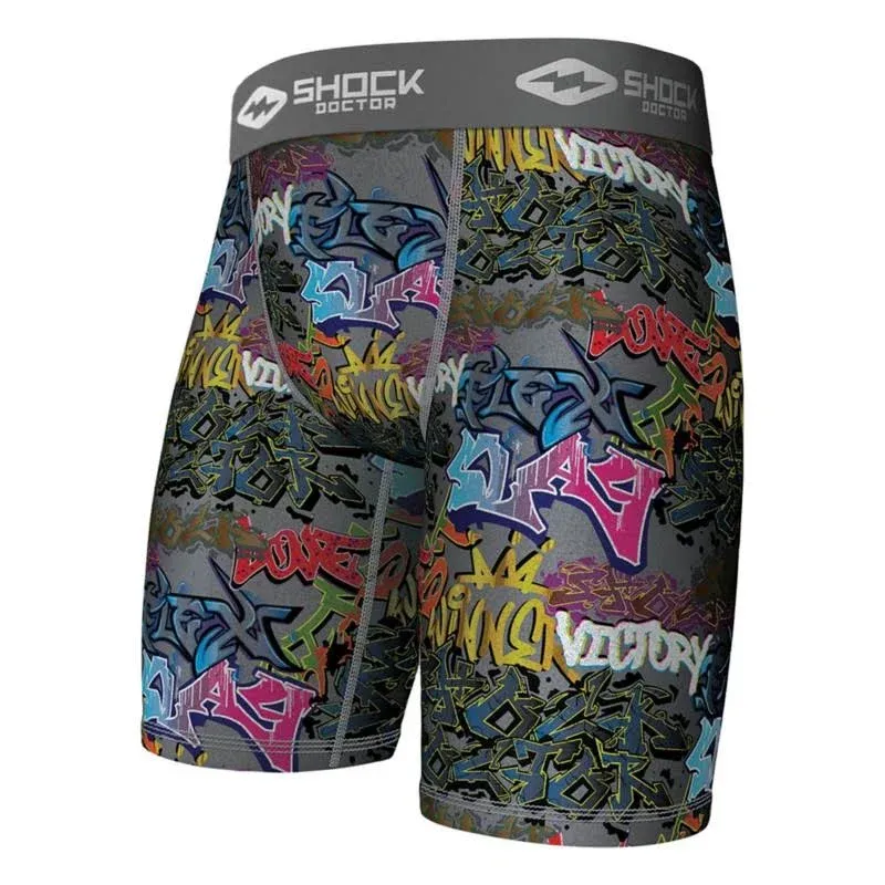 Shock Doctor Youth Core Compression Shorts - Graffiti, Size: Medium