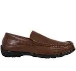 Deer Stags Boys' Booster Driving Moc Slip-On -Brown -4.5 Big Kid Medium