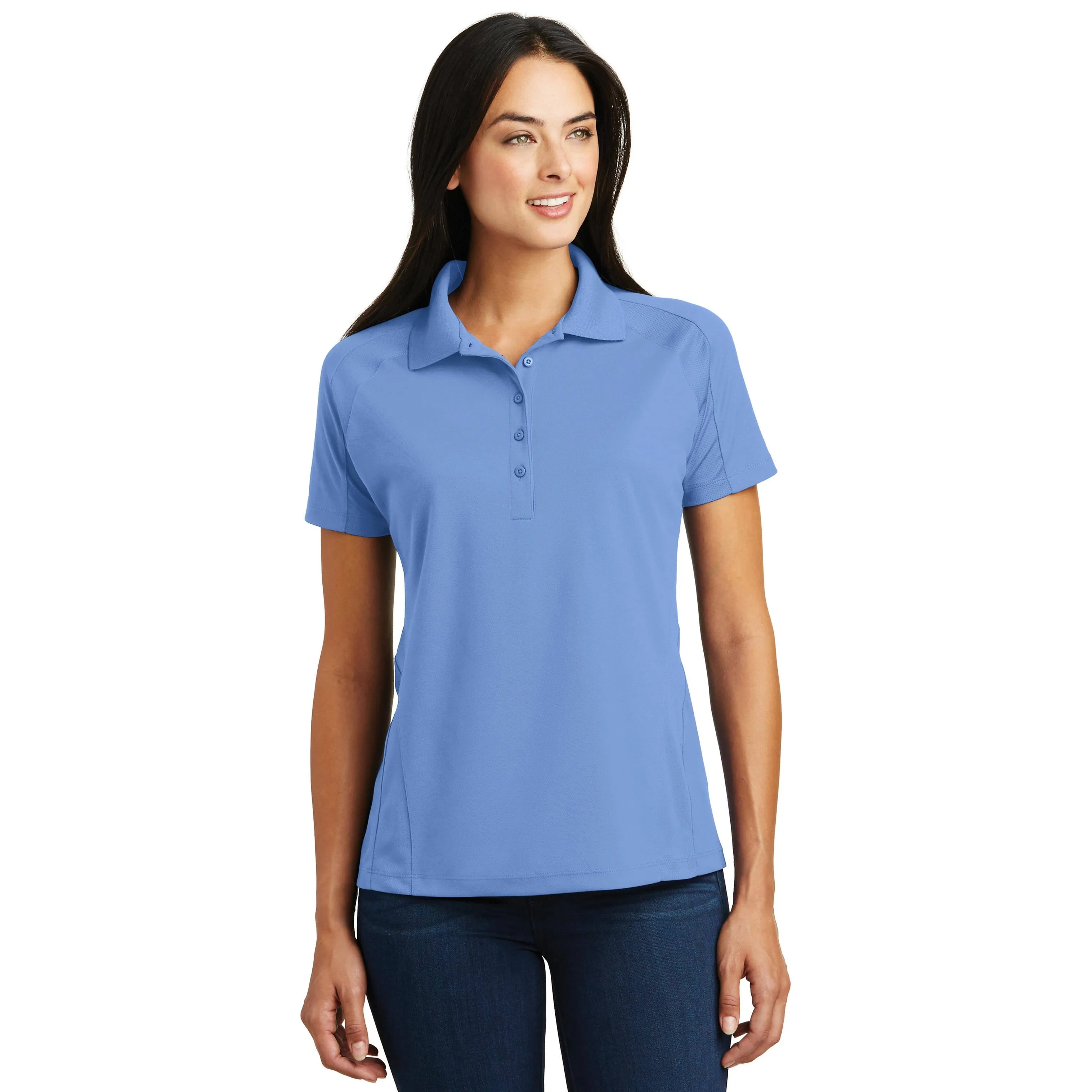 Sport-Tek Ladies Dri-Mesh Pro Polo-L474, Carolina Blue