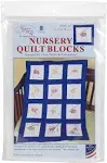 Jack Dempsey Stamped White Nursery Quilt Blocks