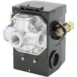 LF10-4H Pressure Switch, 4 Port Air Compressor Pressure Switch Replacement Control NPT1/4 95-125 PSI 20A