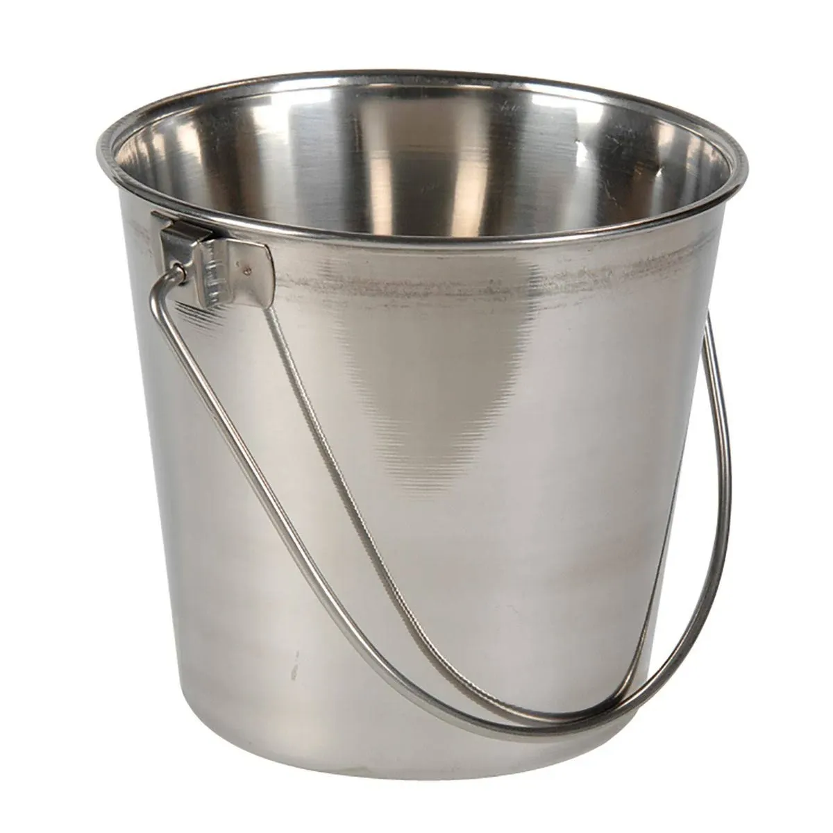 Heavy Stainless Steel Round Bucket, 9-Quart