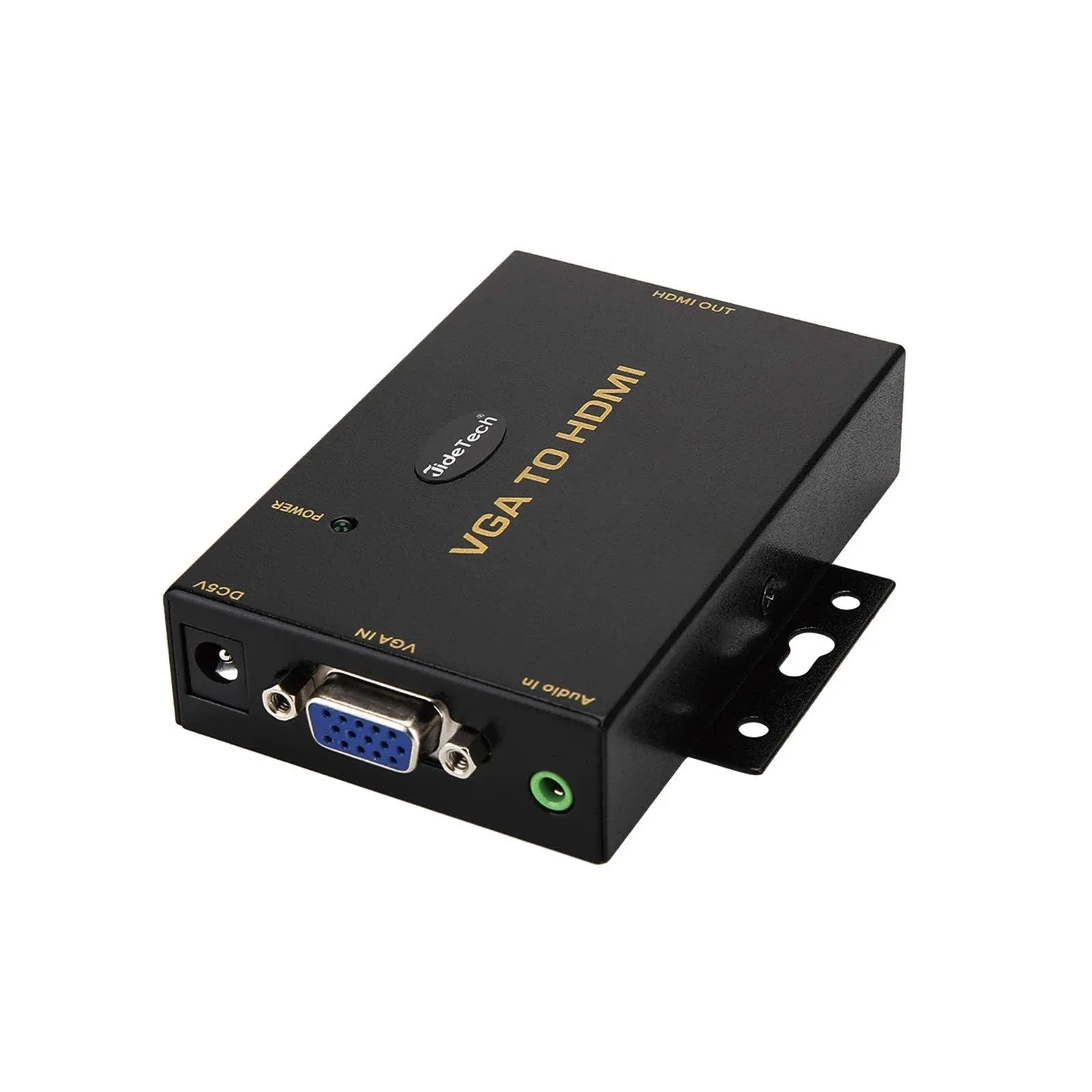 JideTech HDMI to VGA Converter with 3.5mm Audio Supports 1080P for PC Laptop Display Computer Mac Projector