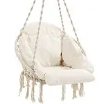 SONGMICS Hanging Chair Hammock Chair with Large Thick Cushion Swing