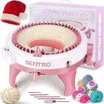 Sentro Knitting Machine 48 Needles Smart Crochet Knitting Machine with Row Counter for Adults and Beginners