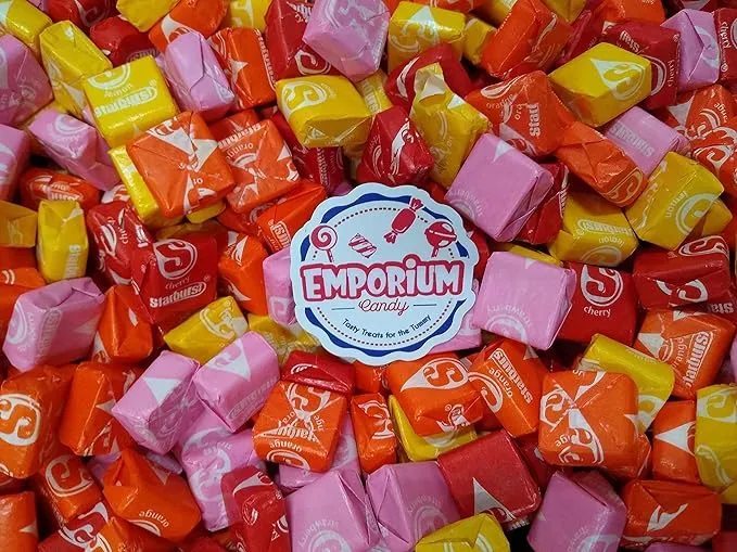 Assorted Taffy - Strawberry Cherry Lemon Orange - 1.5 lbs of Delicious Assorted Bulk Wrapped Fresh Candy