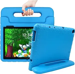 Case for Onn 10.1 Tablet Model 100011886 (2020 Generation 2) Kids 10.1 Inch Android Tablet Onn 10.1 Gen 2 Case with Handle EVA Foam Shockproof Washable Cover for Kids Adults, Children - Blue