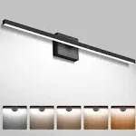 NIORSUN 31.5 inch Black Bathroom Vanity Light,18W 5CCT Dimmable LED Bathroom Lighting Fixtures Over Mirror, Modern Vanity Lights for Bathroom 9562