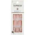 Kiss imPRESS Press-On Manicure Wider Fit 30 Nails