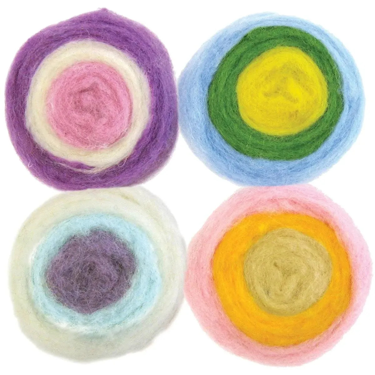 Pastel - Feltworks Roving Rolls 2oz 4/Pkg - Dimensions