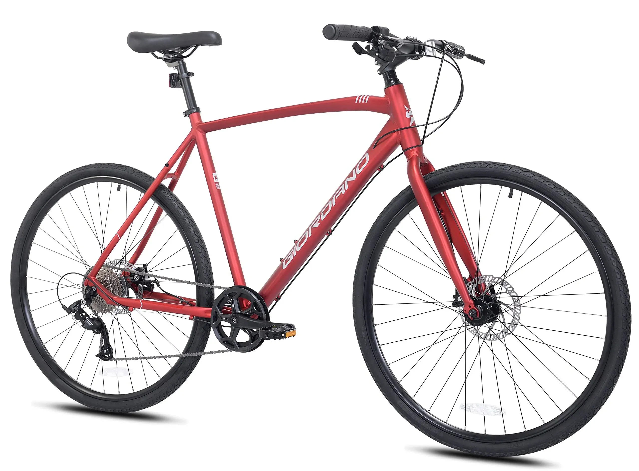 Giordano H2 Men\'s Hybrid Bicycle Red