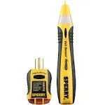 Sperry Instruments STK001 Non-Contact Voltage Tester (VD6504) & GFCI Outlet / Receptacle Tester (GFI6302) Kit, Electrical AC Voltage Detector, Yellow & Black