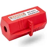 TRADESAFE Plug Lock for Lockout Tagout - 220 Volt Power Cord Lockout, Large Electrical Plug Lock, Industrial Grade Electrical Plug Lockout Device, OSHA Compliant Red