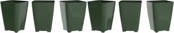 60 Pack of Square 3.25" x 3.25" x 3.75" Nursery Pots, Extra Deep and Sturdy Reusable Design Perfect for Greenhouse or Home Use (60 Pots)