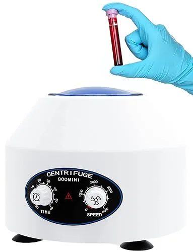 Centrifuge Machine, Lab Benchtop Centrifuges, Plasma Blood Centrifuge, Timer and Speed Control, 4000RPM Capacity 10ml×6 800mini 110V US Plug [Upgrade]