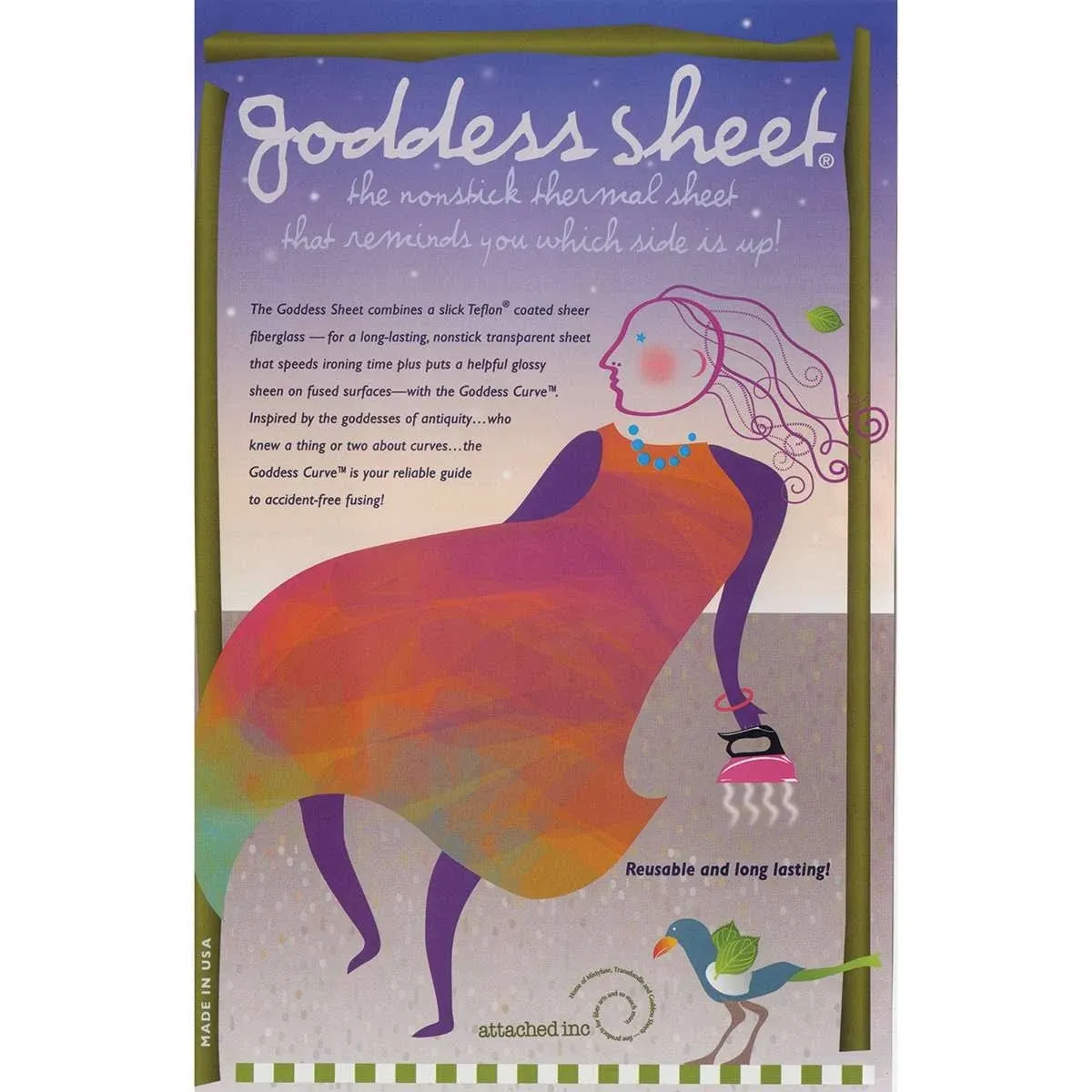 Fat Goddess Applique Pressing Sheet 21" x 27" Transparent Reusable Non-Stick