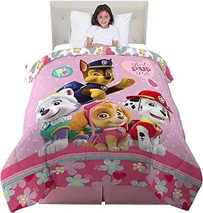 Franco Kids Bedding Super Soft Reversible Comforter, Twin/Full, Paw Patrol Girls