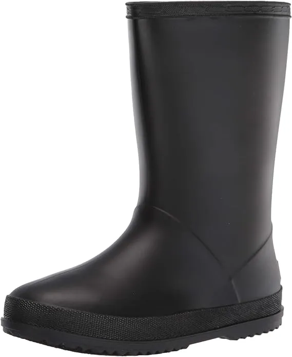 Western Chief Kids PVC Task Rain Boot - Black - Black - 1 Youth