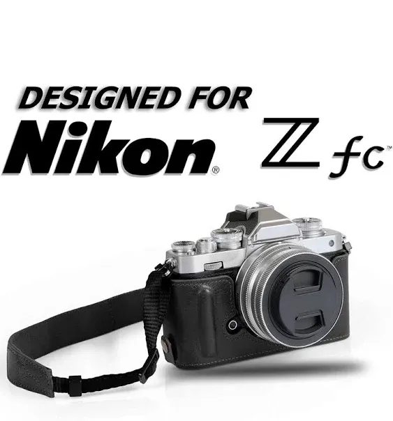 MegaGear Nikon Z fc Ever Ready Genuine Leather Camera Half Case