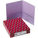 Smead Two-Pocket Folder, Textured Paper, Lavender, 25-box