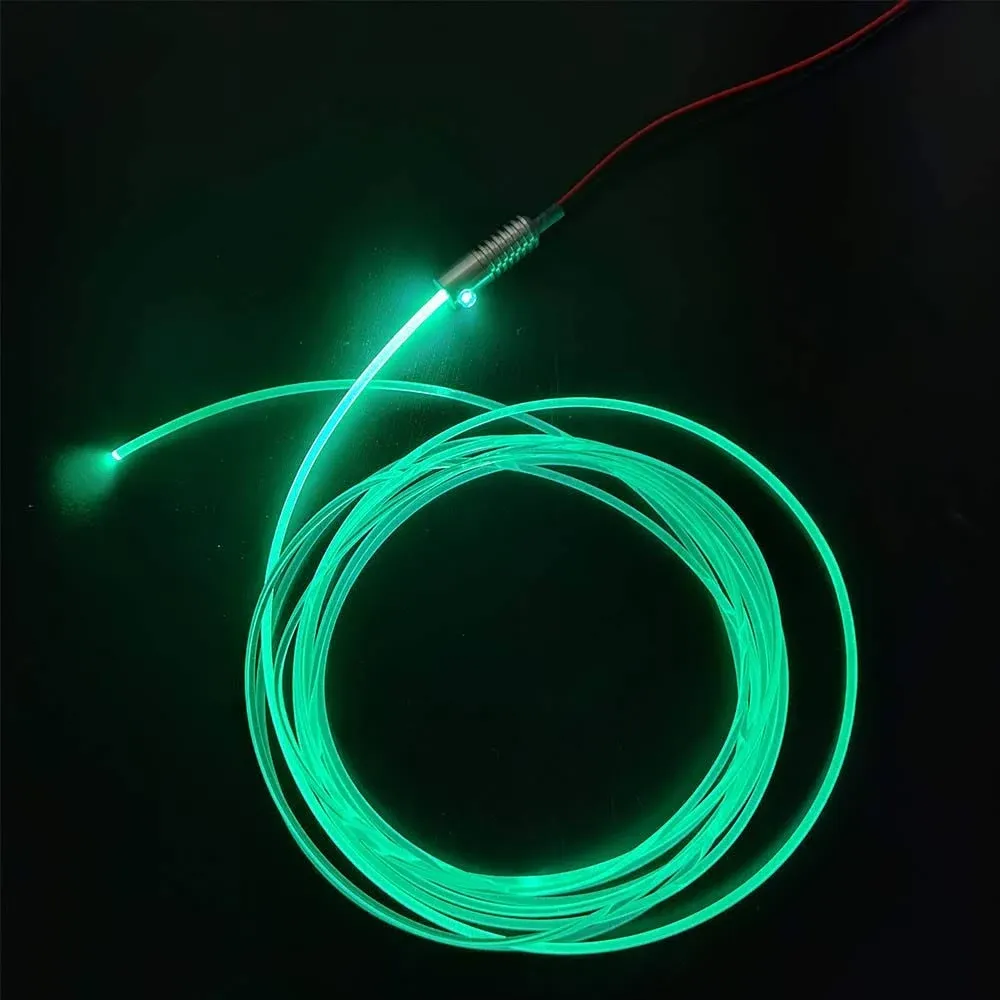 Neasekuoia 3mm 5meters/16ft PMMA Optic Fiber Cable Side Glow with 12V 1.5W LED ...