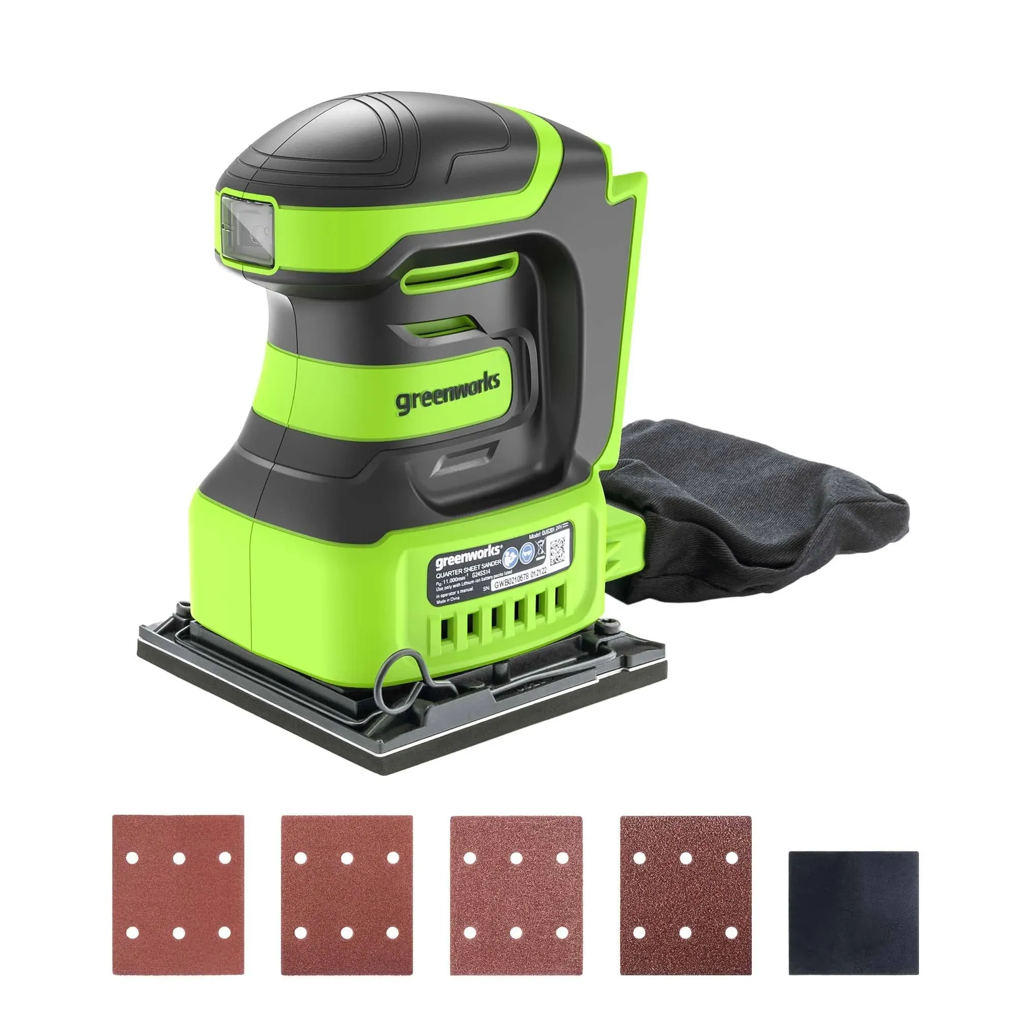 24V Cordless Battery Quarter Sheet Sander (Tool Only)