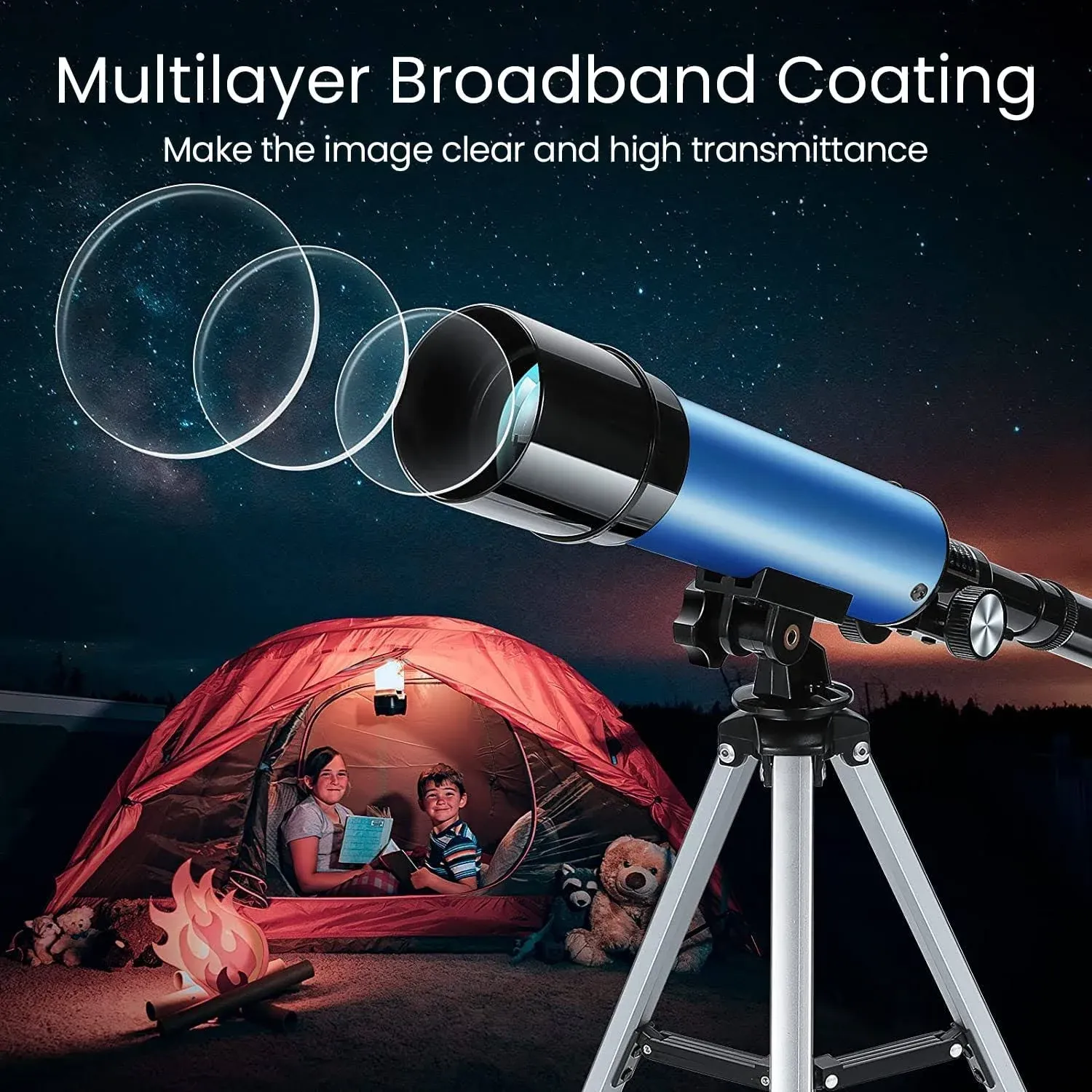 Merkmak Telescope for Kids &amp; Beginners, Kids Telescope 50mm Aperture 360mm AZ...