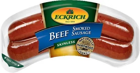 Eckrich Beef Skinless Smoked Sausage, 10 oz