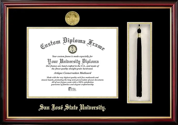 San Jose State University Diploma Frame and Tassel Box