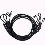 Bungee Cords 36&#034; 8mm Black - 4-Pack of Heavy-Duty Stretch Ropes with High-Str...