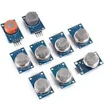 9Pcs MQ2 MQ-3 MQ-4 MQ-5 MQ-6 MQ-7 MQ-8 MQ-9 MQ-135 Gas Sensor Module