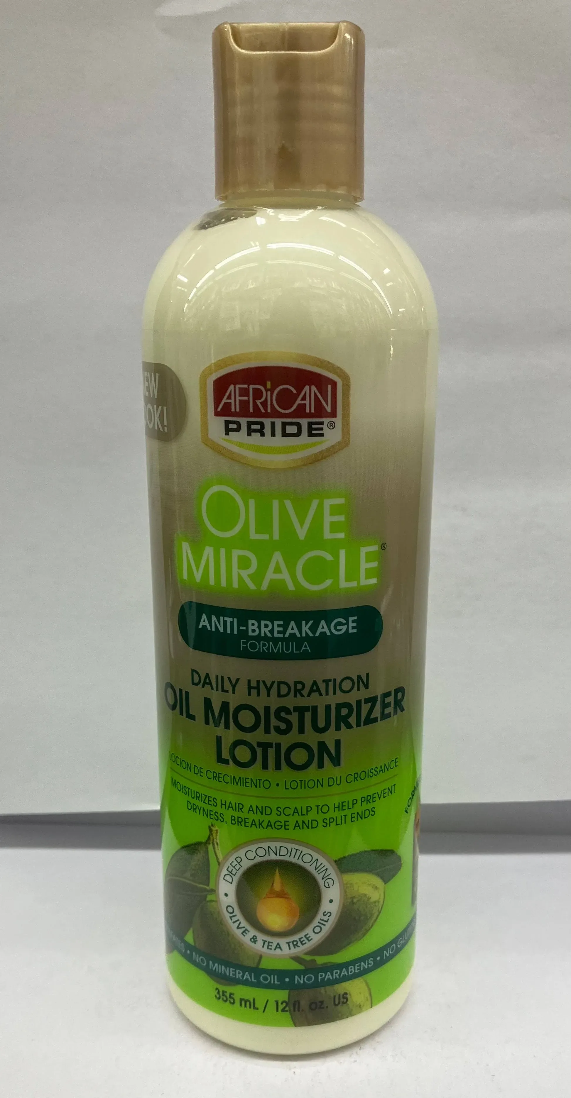 African Pride Olive Miracle Moisturizer Lotion, Maximum Strengthening - 12 fl oz