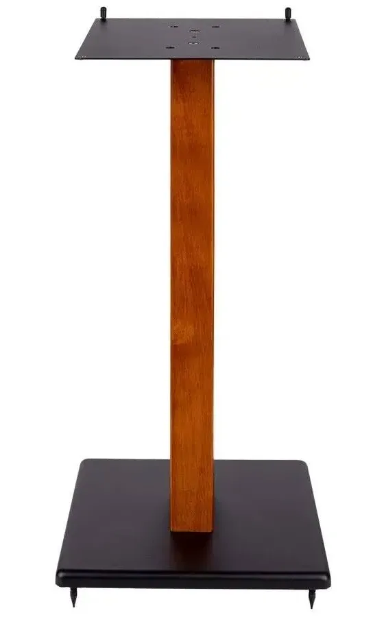 Monolith 28in Cherry Wood Speaker Stand with Adjustable Top Plate, Cherry (Each) Harmon Kardon, Bose, Sony, Polk, KEF, JBL, Klipsch, for Home Theater Speakers in Your Entertainment System