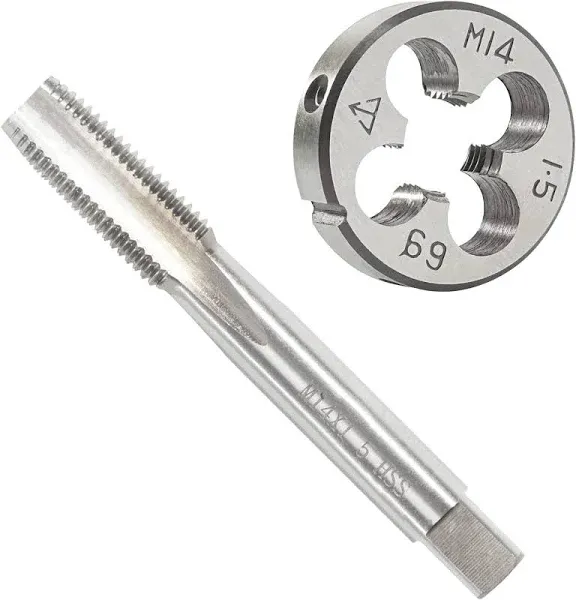 M14 x 1.5 Metric Tap and Die Set, M14 X 1.5mm HSS Machine Thread Tap and M14 ...