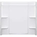 Sterling 71374100 Ensemble 55&#034; x 60&#034; x 30&#034; Vikrell Shower Wall - White