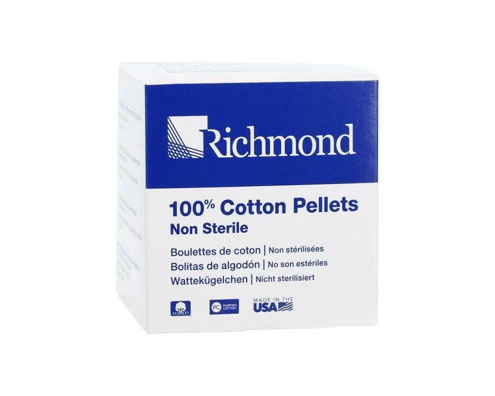 Richmond Cotton Pellets Size 4, 1/8" Dia, 3000/bx