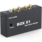 Fosi Audio Box X1 mm Phono Preamplifier, Black