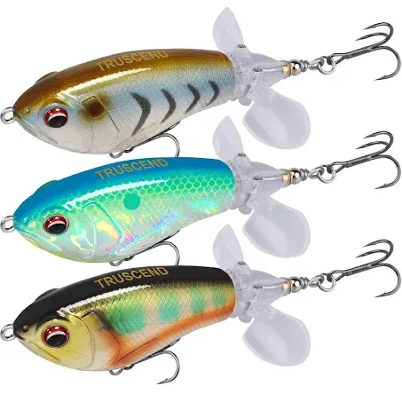 TRUSCEND Top Water Fishing Lures with BKK Hooks, Whopper Fishing Lure for Freshwater or Saltwater, Floating Lure for Bass Catfish Pike, Fishing Wobble Surface Bass Baits Teasers Fishing Gifts for Men