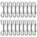 18Pcs Trigger Chain Metal Clips Diving Hooks Double Ended Snap Hooks Zinc Alloy