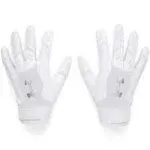 UNDER ARMOUR UA F9 NITRO FOOTBALL GLOVES #1381943 100 ADULT LARGE WHITE NWT