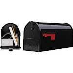 Architectural Mailboxes Post Mount Black Metal Standard Mailbox