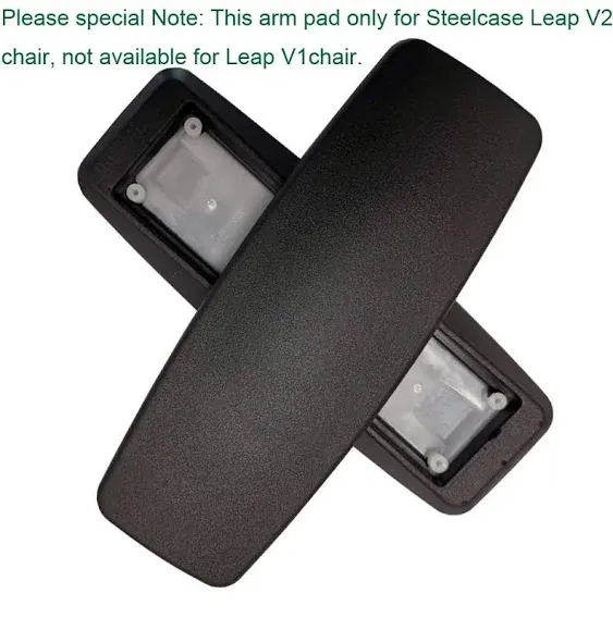 New Replacement Arm Pads Caps for Steelcase Leap V2 Office Chair Black