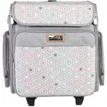 Everything Mary Storage Collapsible Rolling Scrapbook Case Grey Hexagon