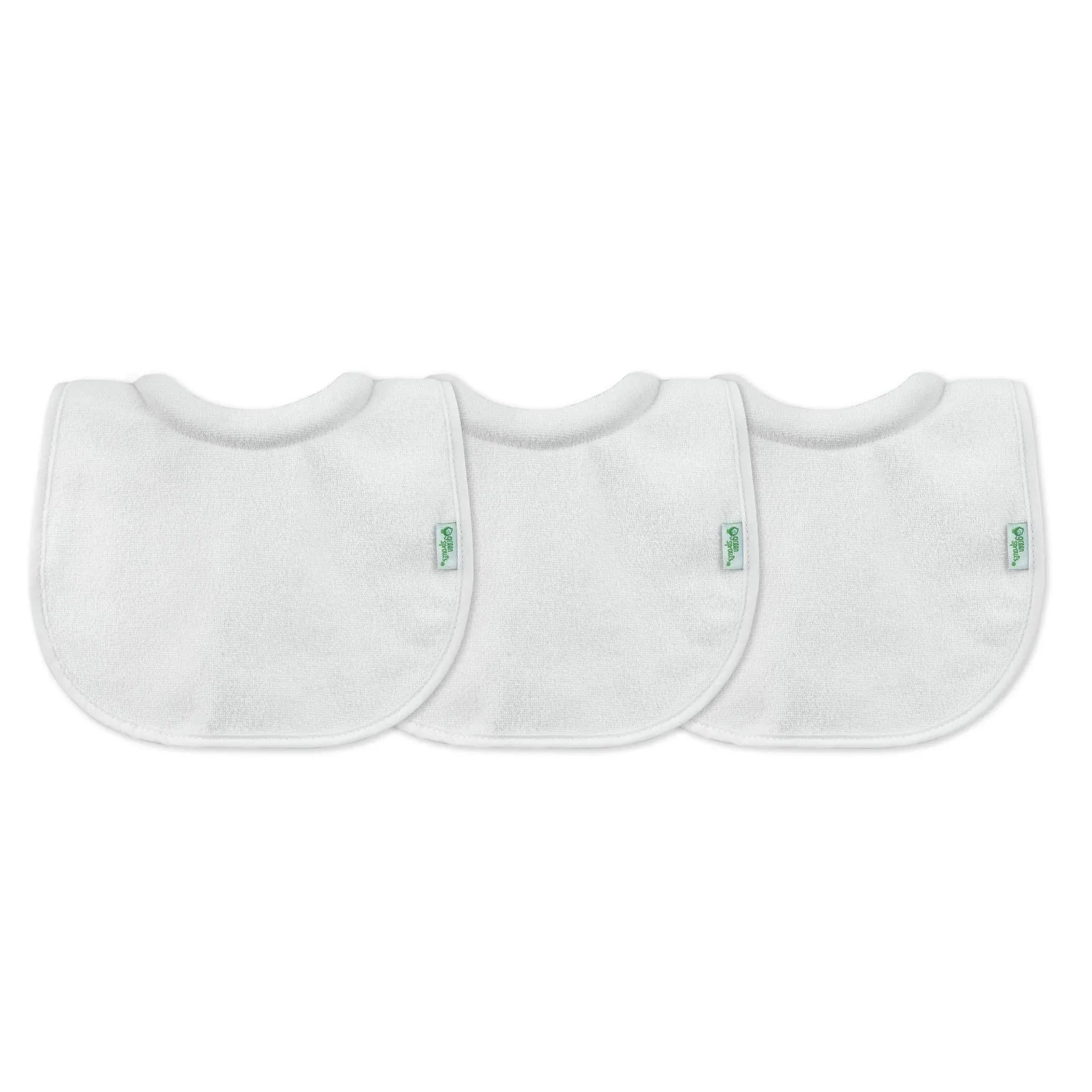 Green Sprouts Stay-Dry Milk-catcher Bibs (3 Pack) White