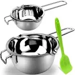 Double Boiler Pot Set for Melting Chocolate, Butter, Cheese, Caramel and Candy -