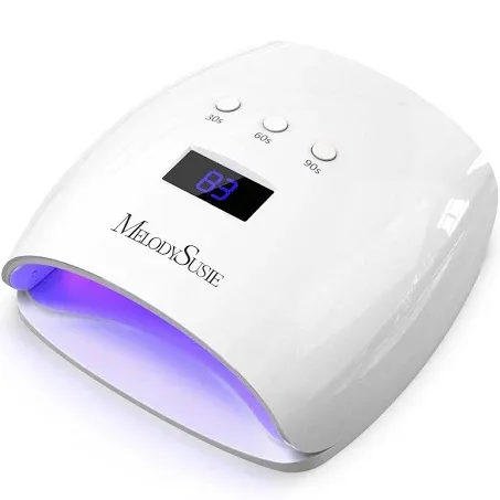 Melodysusie UV Nail Lamp, Plus30T UV Light for Gel Nails True 54W Professional Led Nail Dryer with 3 Timer, Smart Sensor, LCD Display, Detachable Tray Fast Curing Nail Art Tools Manicure Accessories