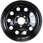 eCustomrim Trailer Wheel Black Rim 15 x 5 Modular Style 5 Lug On 4.5 in.