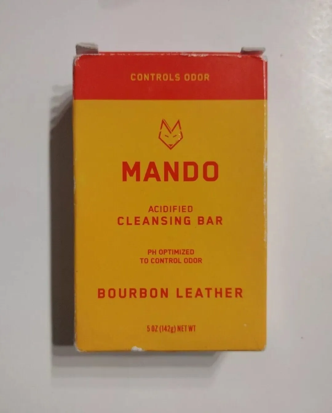 Lume Mando Men&#039;s Acidified Cleansing Bar  Odor Control Bourbon Leather 5oz