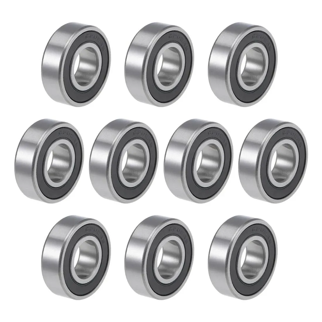 Uxcell LR202-2RS Ball Bearings Z2 15x40x11mm Double Sealed Chrome Steel ...