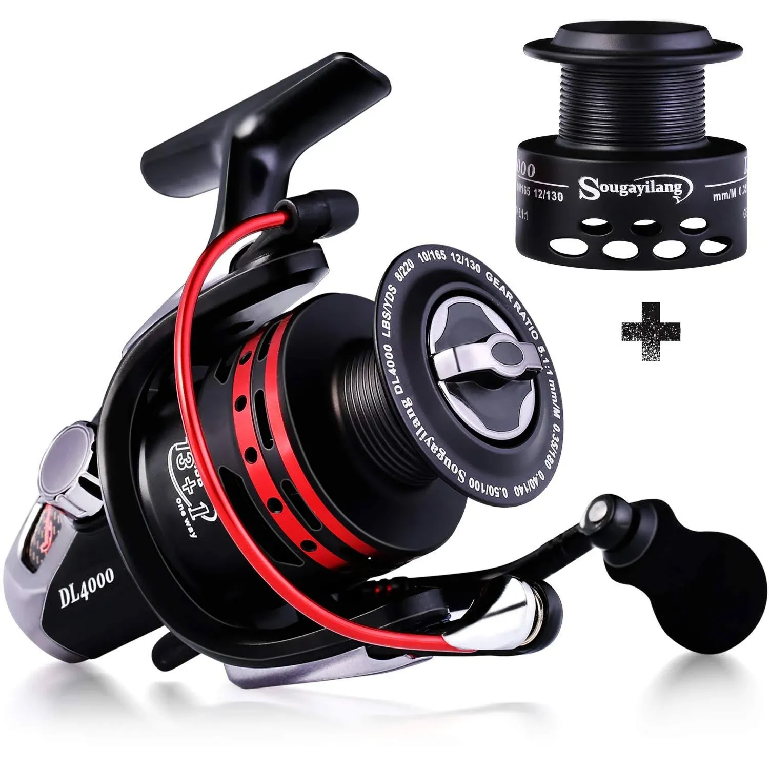 Sougayilang Fishing Reels Powerful 13+1BB Spinning Reels Ultra Smooth Reel for Saltwater or Freshwater